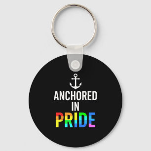 Anchored In Pride – Minimal Nautical Boating Saili Key Ring