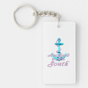 Anchored In the South Nautical Key Ring