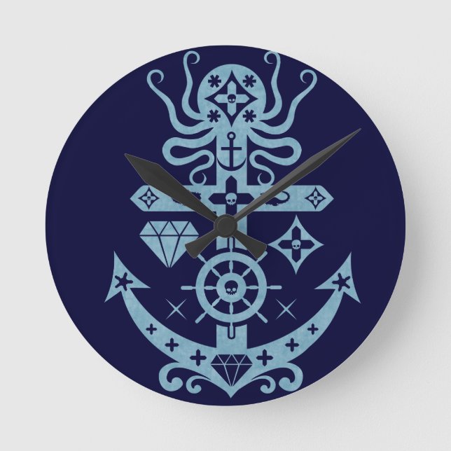 Anchored Round Clock (Front)