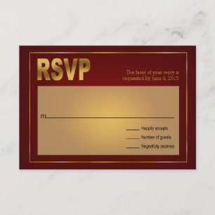 Anchored Seashell Nautical Wedding   burgundy RSVP Card