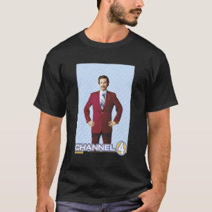 Anchorman Ron Burgundy Channel 4 Portrait T-Shirt