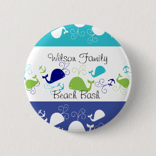Anchors-a-Whale 6 Cm Round Badge