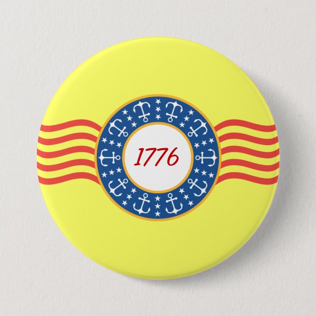 Anchors and Stars - 7.5 Cm Round Badge (Front)