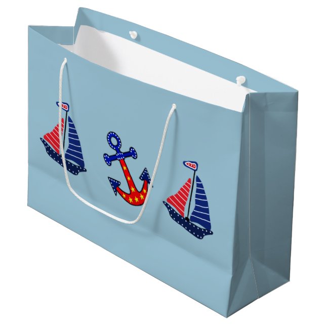 Anchors Away Large Gift Bag (Front Angled)