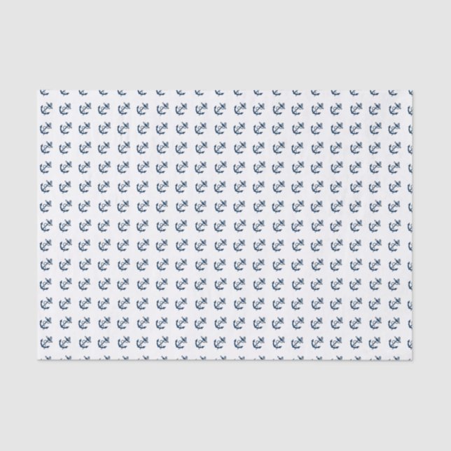 Anchors Away Nautical Personalise Tissue Paper (Front)