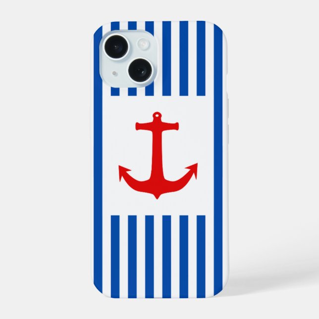 Anchors Away Phone Case (Red and Blue) (Back)