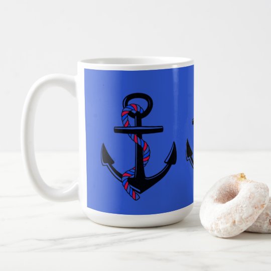 Anchor's Away_Rope_Blue-White-Giftware Coffee Mug