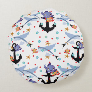 Anchors Away Round Cushion