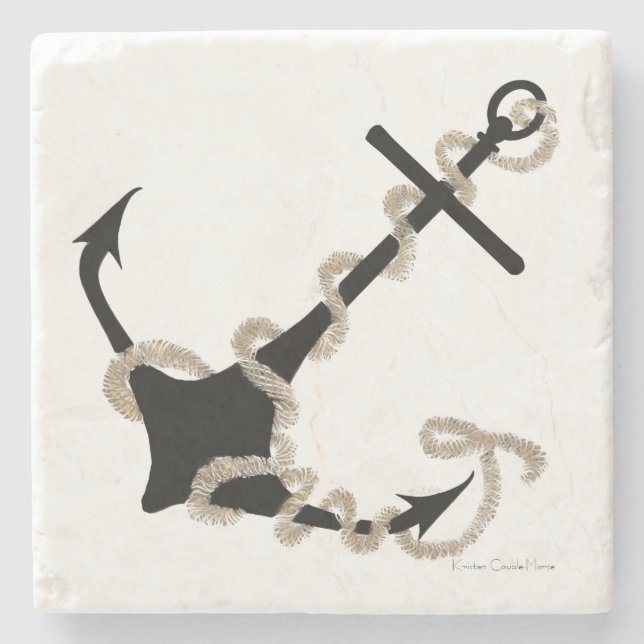 Anchors Away Stone Coaster (Front)