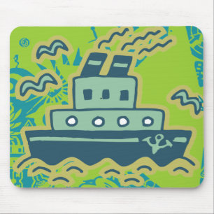 Anchors Away Tugboat Tshirts and GIfts Mouse Mat