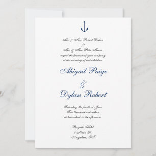 "Anchors Away" Wedding Invitations