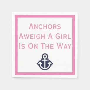 Anchors Aweigh A Baby's On The Way Anchor Napkins