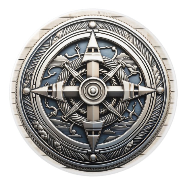 Anchors Aweigh  Ceramic Knob (Front)