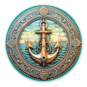 Anchors Aweigh  Ceramic Knob
