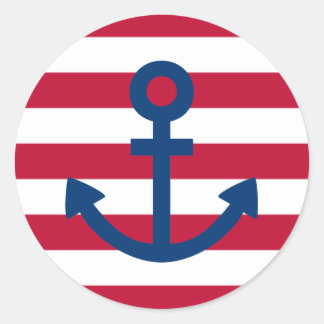 Anchors Aweigh Classic Round Sticker