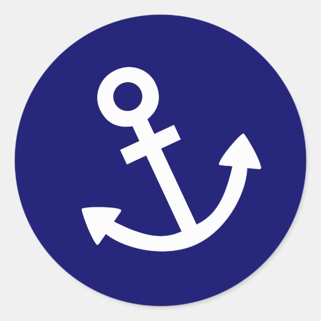 Anchors Aweigh Classic Round Sticker (Front)