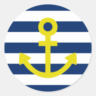 Anchors Aweigh Classic Round Sticker