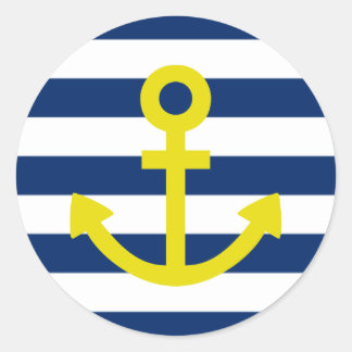 Anchors Aweigh Classic Round Sticker
