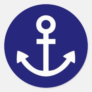 Anchors Aweigh Classic Round Sticker