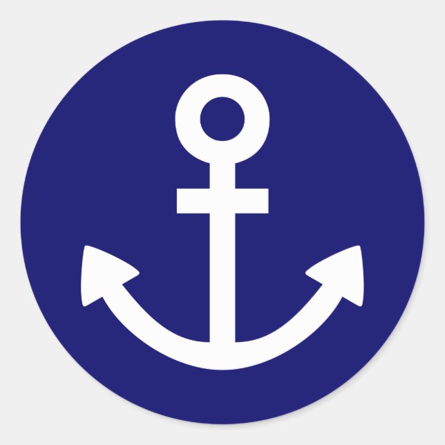 Anchors Aweigh Classic Round Sticker (Front)