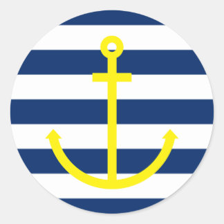 Anchors Aweigh Classic Round Sticker