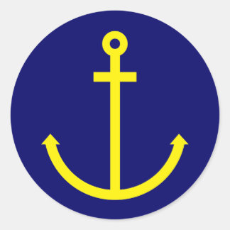 Anchors Aweigh Classic Round Sticker