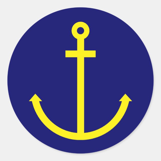 Anchors Aweigh Classic Round Sticker (Front)