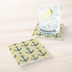 Anchors Aweigh Glass Coaster