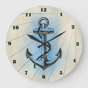 Anchors Aweigh Large Clock