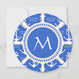 Anchors Aweigh Sailing Theme Coastal Pattern Invitation