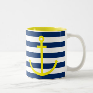 Anchors Aweigh Two-Tone Coffee Mug