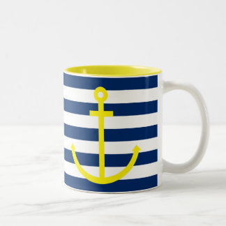 Anchors Aweigh Two-Tone Coffee Mug