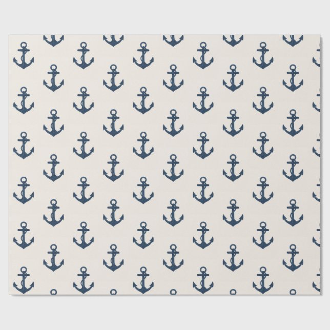 Anchors aweigh wrapping paper (Flat)