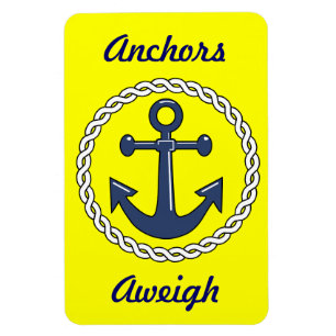 Anchors Aweigh Yellow Stateroom Door Marker Magnet