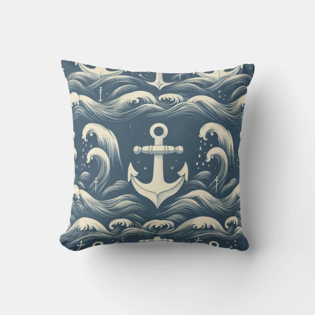Anchors Down Deep Cushion (Front)
