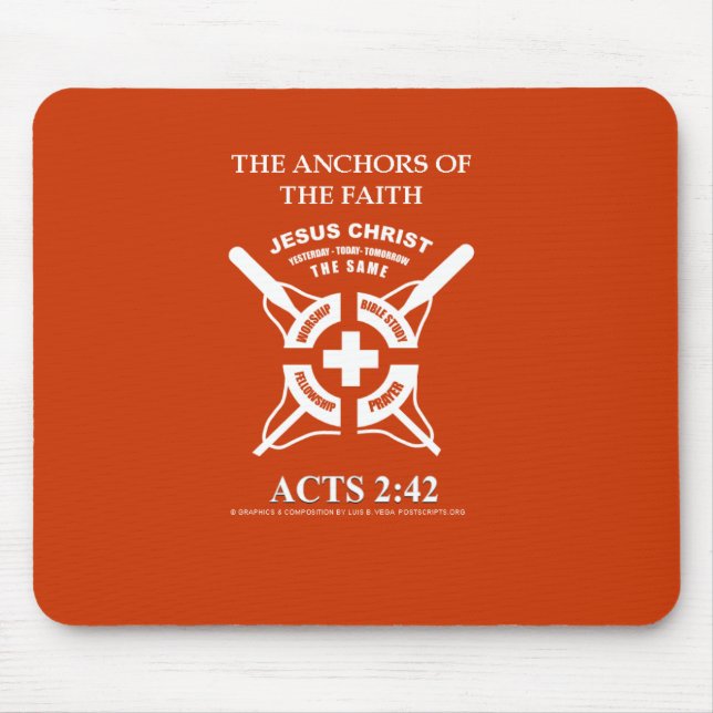 Anchors in Christ Mouse Mat (Front)