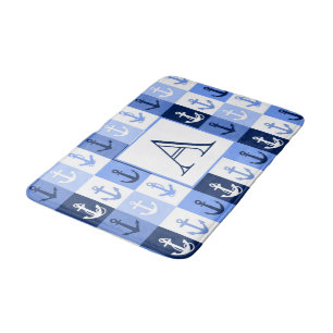 Anchors  monogram bath mat