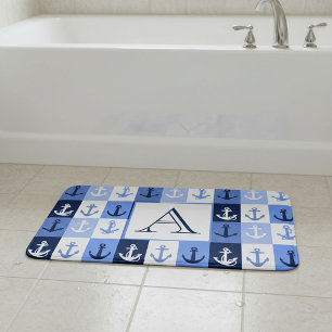 Anchors  monogram bath mat