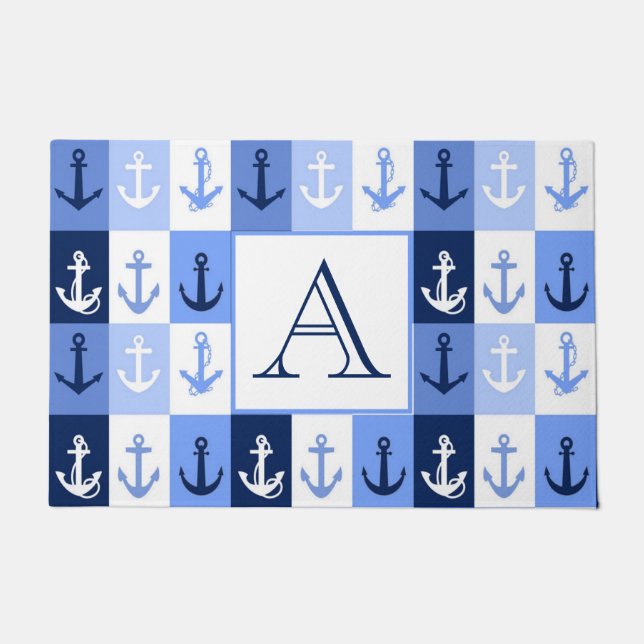 Anchors  monogram doormat (Front)