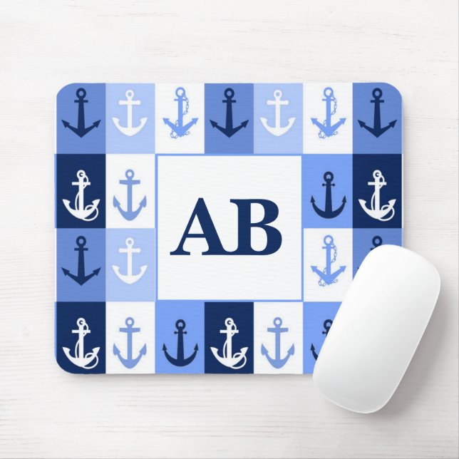 Anchors  monogram mouse pad (With Mouse)