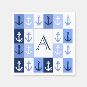 Anchors  monogram napkins