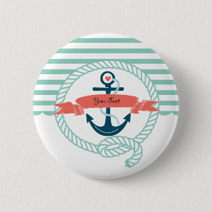 Anchors Nautical 6 Cm Round Badge