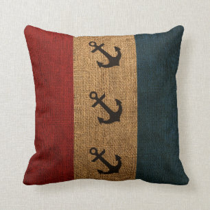 Anchors Rustic Stripes Cushion