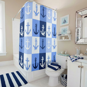 Anchors shower curtain