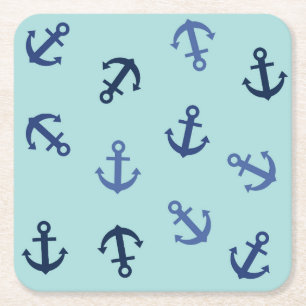 Anchors Summer Square Paper Coaster