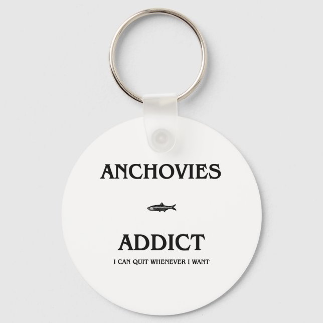 Anchovies Addict Key Ring (Front)