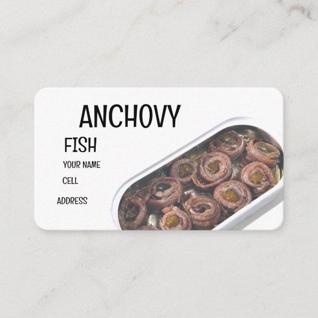Anchovies In a Tin   Business Card (Front)
