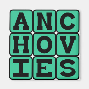 Anchovies, Pizza Topping Magnet