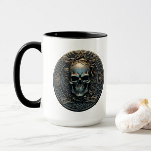 Ancient 3D Skull Coin Mug
