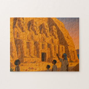 Ancient Abu Simbel Sacred Puzzle Gold